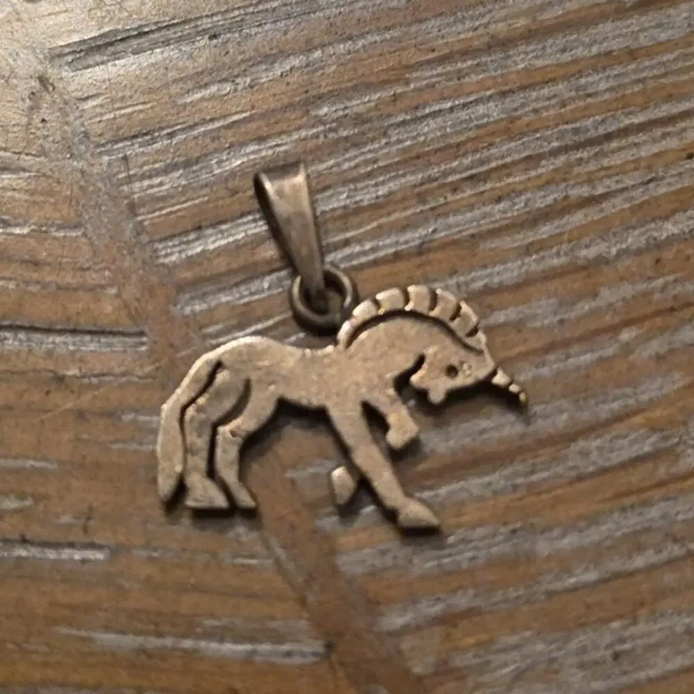 Sterling Silver Unicorn Pendant Charm‎ Vintage Fantasy Mythical - Picture 2 of 16